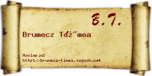 Brumecz Tímea névjegykártya
